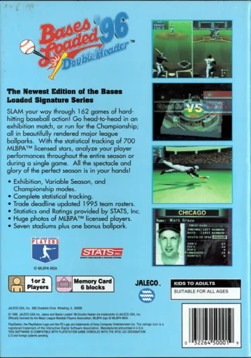 Bases Loaded 96 - Double Header (US) box cover back